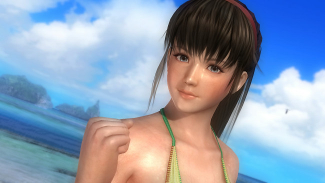 Обои картинки фото видео игры, dead or alive 5, фон, взгляд, девушка