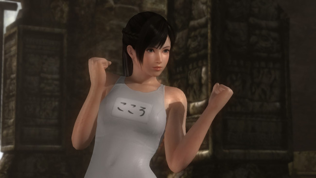 Обои картинки фото видео игры, dead or alive 5, фон, взгляд, девушка