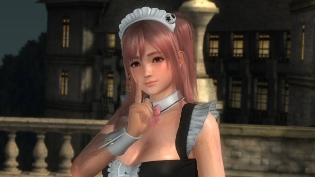 Обои картинки фото видео игры, dead or alive 5, взгляд, фон, девушка