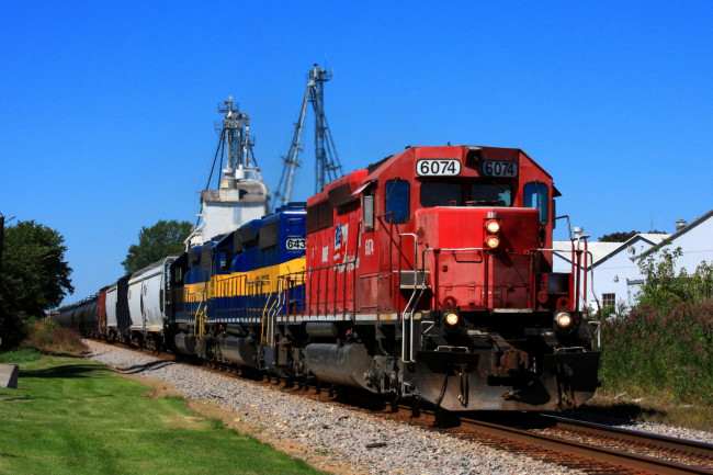 Обои картинки фото техника, поезда, локомотив, состав, железная, рельсы, дорога