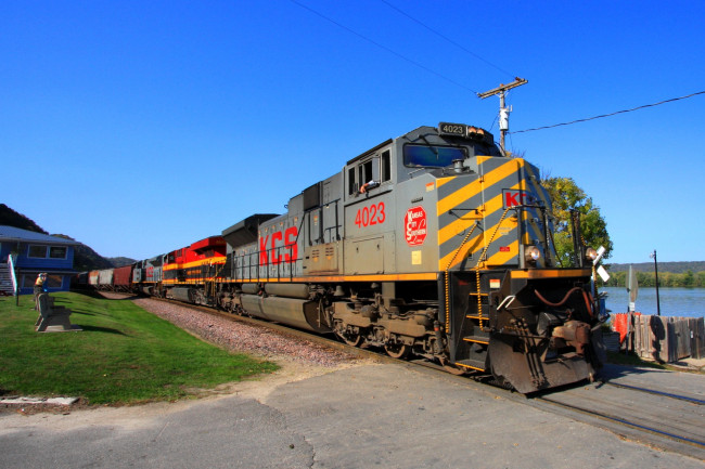 Обои картинки фото техника, поезда, состав, локомотив, рельсы, дорога, железная