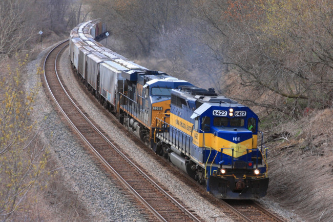 Обои картинки фото техника, поезда, железная, состав, локомотив, рельсы, дорога