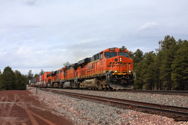 Обои картинки фото техника, поезда, состав, локомотив, рельсы, дорога, железная