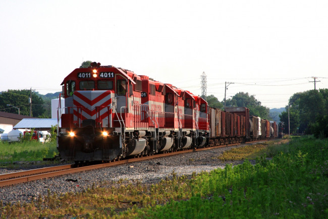 Обои картинки фото техника, поезда, состав, локомотив, рельсы, дорога, железная