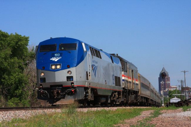 Обои картинки фото техника, поезда, состав, локомотив, рельсы, дорога, железная