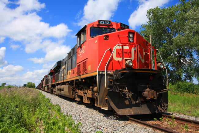 Обои картинки фото техника, поезда, состав, железная, рельсы, локомотив, дорога