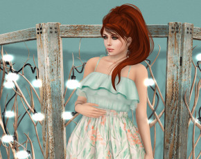 Картинка 3д+графика люди+ people фон взгляд девушка