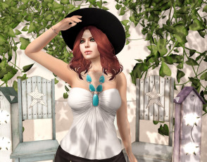 Картинка 3д+графика люди+ people девушка фон взгляд