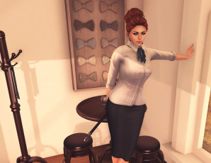 Картинка 3д+графика люди+ people фон взгляд девушка