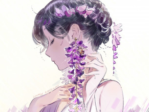 Картинка аниме unknown +другое глициния девушка