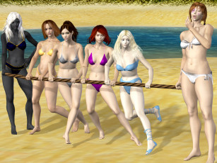 Картинка 3д+графика люди+ people девушки эльфийка фон взгляд