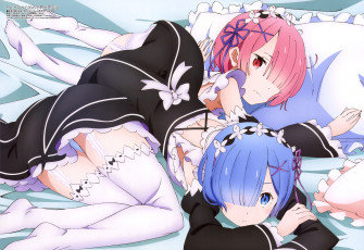 Картинка аниме re +zero+kara+hajimeru+isekai+seikatsu девушки