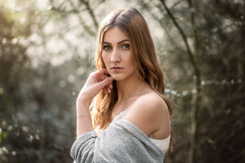 обоя девушки, -unsort , брюнетки,  шатенки, лицо, взгляд