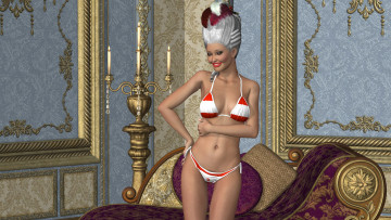 Картинка 3д+графика люди+ people девушка улыбка блондинка взгляд фон