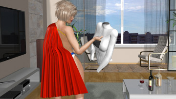 Картинка 3д+графика люди+ people фон взгляд девушка