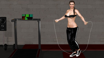 Картинка 3д+графика спорт+ sport девушка фон взгляд