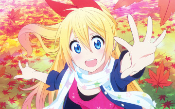 Картинка аниме nisekoi девушка взгляд фон