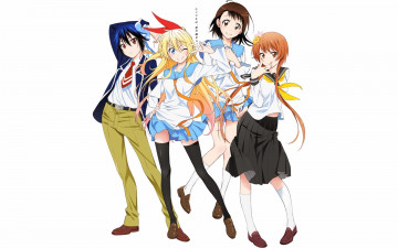 Картинка аниме nisekoi фон взгляд девушки
