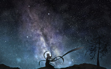 Картинка аниме unknown +другое девочка звёзды