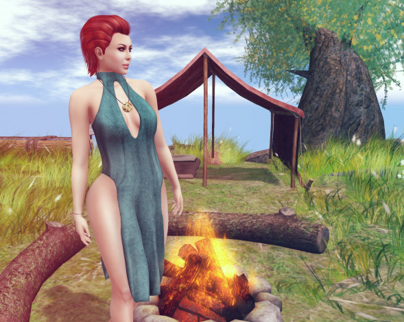 Обои картинки фото 3д графика, люди , people, рыжая, фон, взгляд, девушка