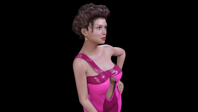 Обои картинки фото 3д графика, люди , people, фон, взгляд, девушка