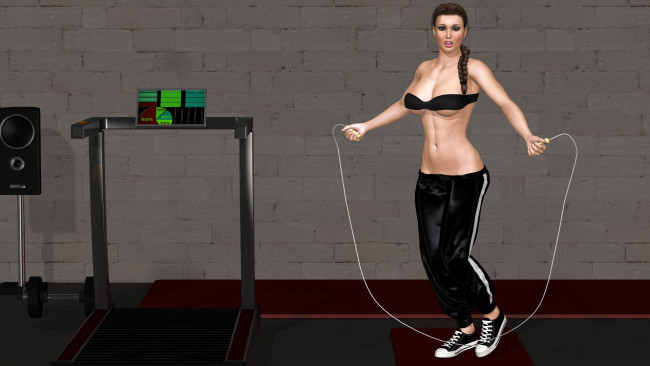 Обои картинки фото 3д графика, спорт , sport, девушка, фон, взгляд