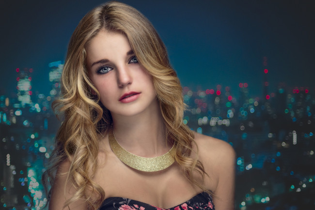 Обои картинки фото девушки, -unsort , блондинки, взгляд, лицо