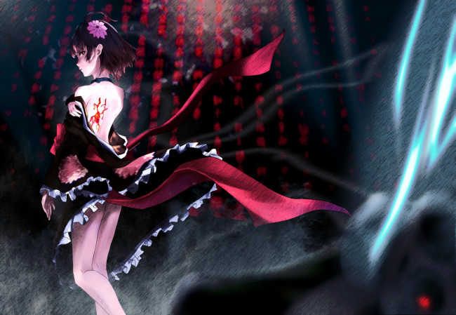 Обои картинки фото koutetsujou no kabaneri, аниме, взгляд, девушка, фон