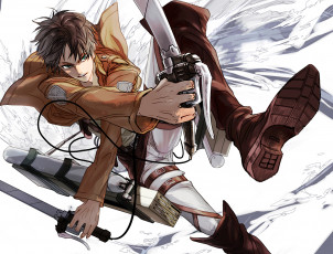 Картинка аниме shingeki+no+kyojin атака титанов