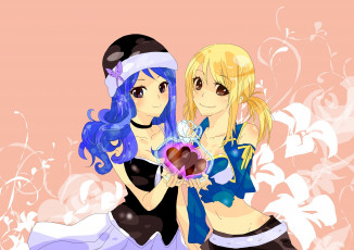 Картинка аниме fairy+tail люси джувия