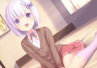 Картинка аниме unknown +другое девушка взгляд фон