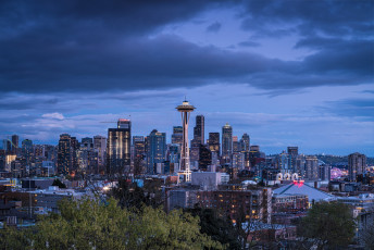 Картинка seattle +wa города сиэтл+ сша небоскребы панорама