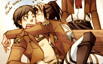 Картинка аниме shingeki+no+kyojin атака титанов