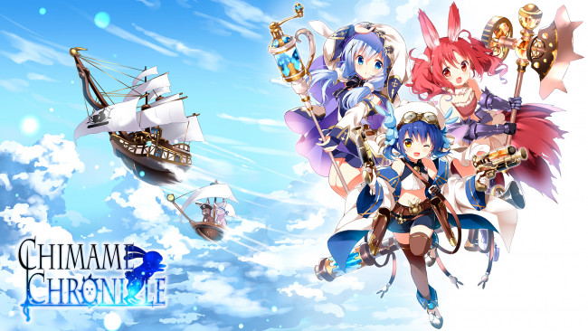 Обои картинки фото аниме, gochuumon wa usagi desu ka, фон, взгляд, девушки