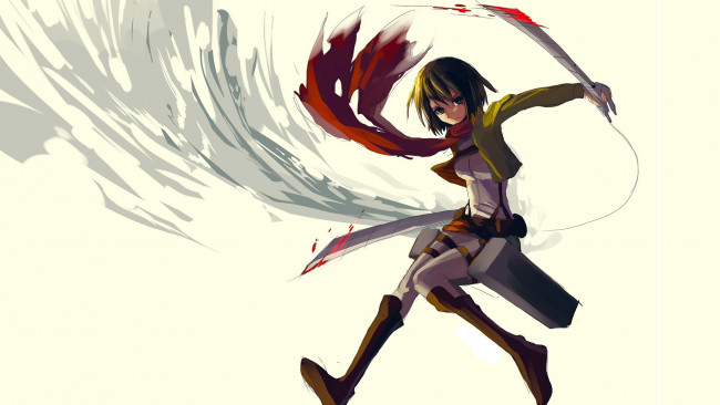 Обои картинки фото аниме, shingeki no kyojin, атака, титанов