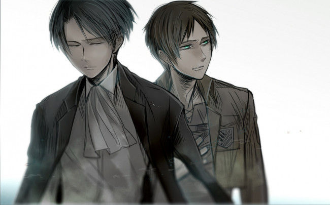 Обои картинки фото аниме, shingeki no kyojin, атака, титанов