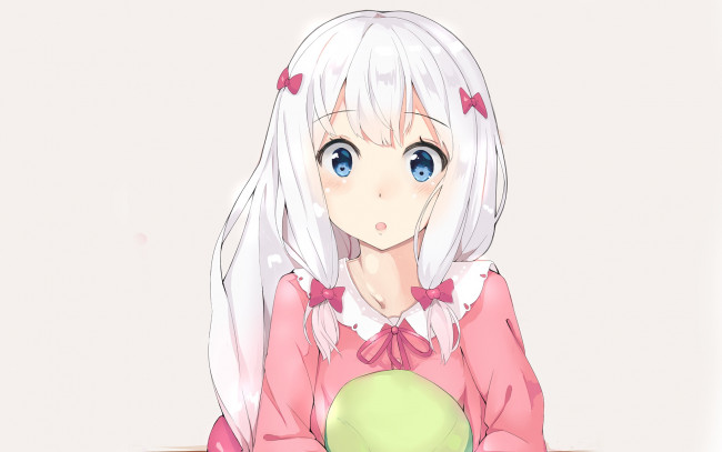 Обои картинки фото аниме, eromanga-sensei, девушка, взгляд, фон