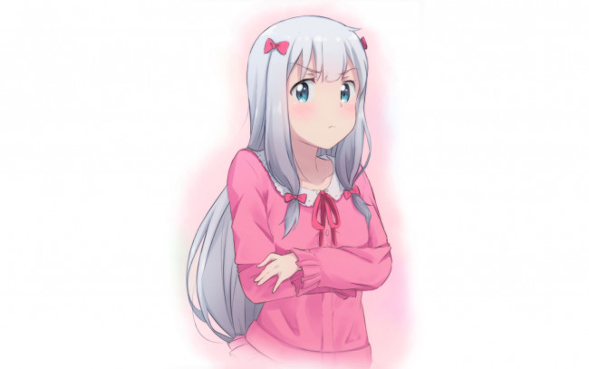 Обои картинки фото аниме, eromanga-sensei, фон, взгляд, девушка