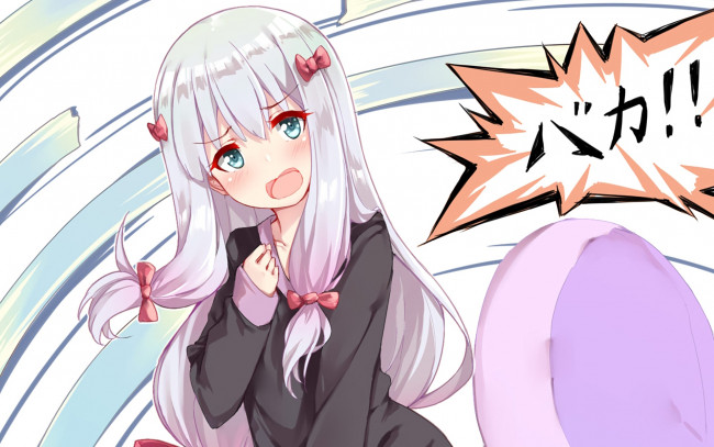 Обои картинки фото аниме, eromanga-sensei, фон, взгляд, девушка