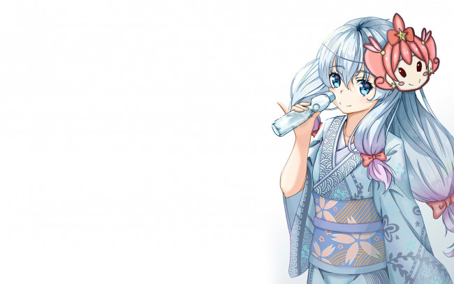 Обои картинки фото аниме, eromanga-sensei, взгляд, фон, девушка