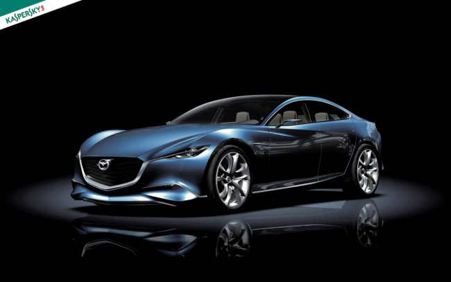 Обои картинки фото компьютеры, касперский антивирус, фон, автомобиль