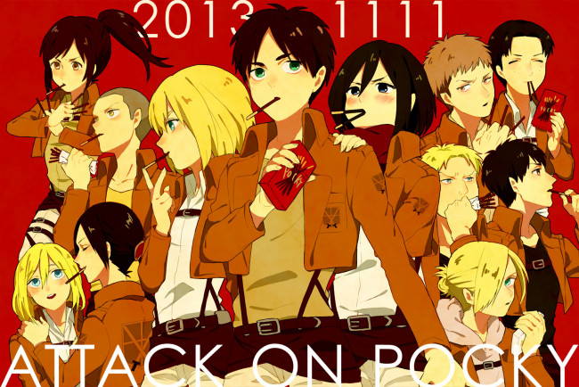 Обои картинки фото аниме, shingeki no kyojin, атака, титанов