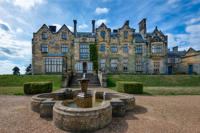 Обои картинки фото scotney castle house, города, замки англии, замок, парк