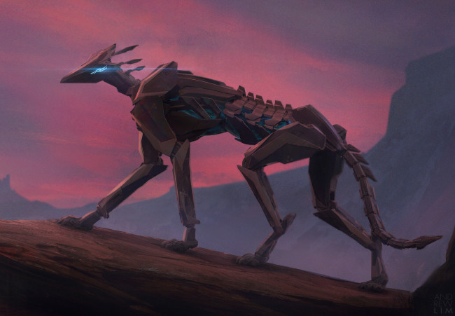 Обои картинки фото фэнтези, роботы,  киборги,  механизмы, иной, мир, существо, киборг, пес