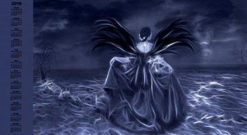 Картинка календари фэнтези крылья девушка