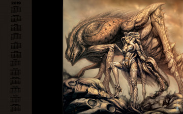 Картинка календари фэнтези женщина существо