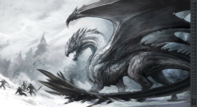 Обои картинки фото календари, фэнтези, дракон