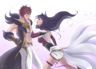 Картинка видео+игры league+of+legends сетт ари ушки хвосты