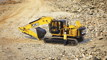 обоя техника, экскаваторы, jcb