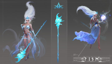 Картинка видео+игры league+of+legends девушка жанна посох шар